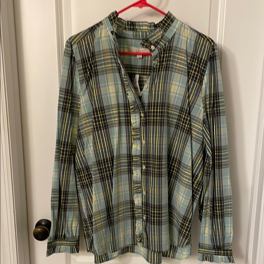 Loft  Plaid Button-Up Shirt